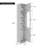 86.6" H Extra Tall Narrow Storage Cabinet, Tall Bathroom Cabinet with Glass Door and Shelves, 5-Tier Free-Standing Cube for Bathroom, Living Room, Kitchen, White