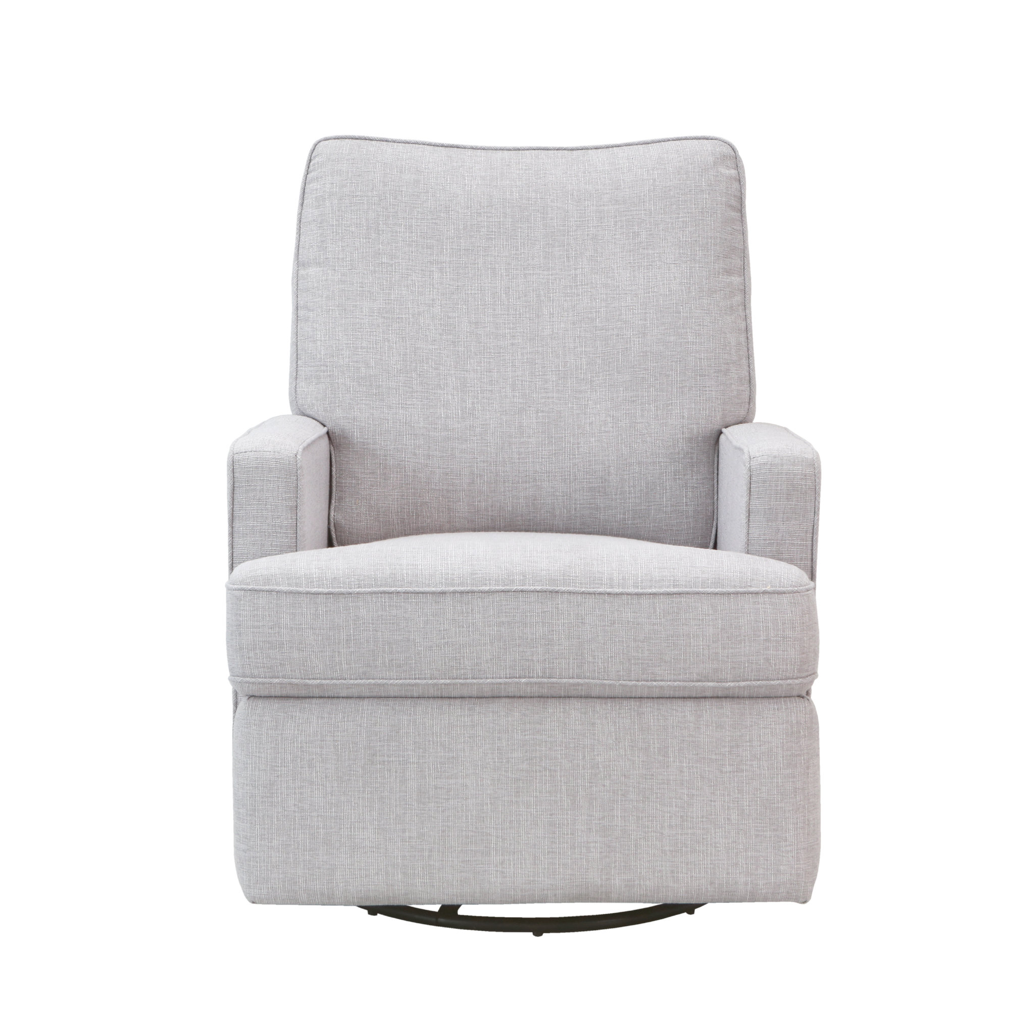 Tucker Swivel Reclining Glider, Gray Polyester Blend