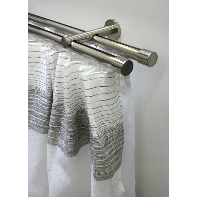 Aakash Stainless Steel 2cm Curtain Track/Rail, 2cm H x 180cm W x 10.5cm D
