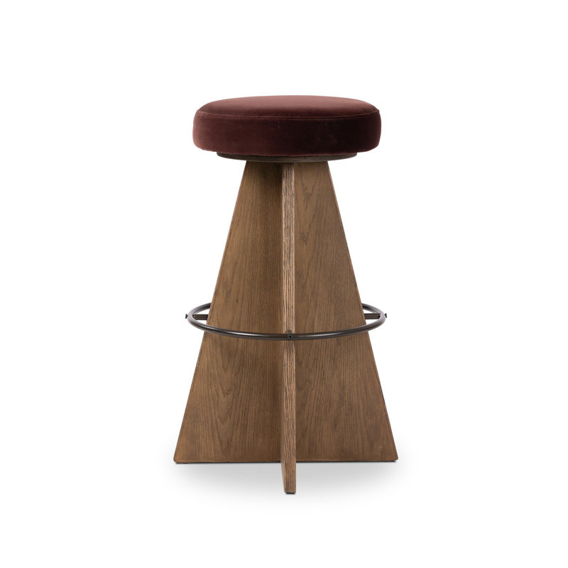 Damon Swivel Stool-Sapphire Khaki-Counter, Bar Stool (31" Seat Height), Brown, Surrey Plum