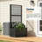 Yazmin 35.4''W Mordern Shades Single Panel With Flower Box,Outdoor Patio Metal Privacy Frence Freestanding With Stakes
