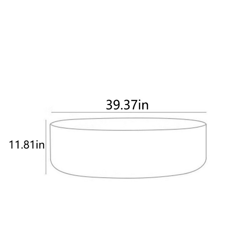 High-end cave stone round creative tea table, 11.81" H x 39.37" L x 39.37" W