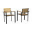Chaise de cour arrière - et noir, bois, moderne et extérieur tendance