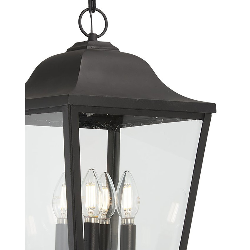 Lanterne suspendue d'extérieur sable et charbon H 21,88 po