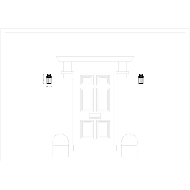 Tomek Small One Light Outdoor Wall Lantern from Generation Lighting , Black, No, 10.63" H x 6.75" W x 6.75" D