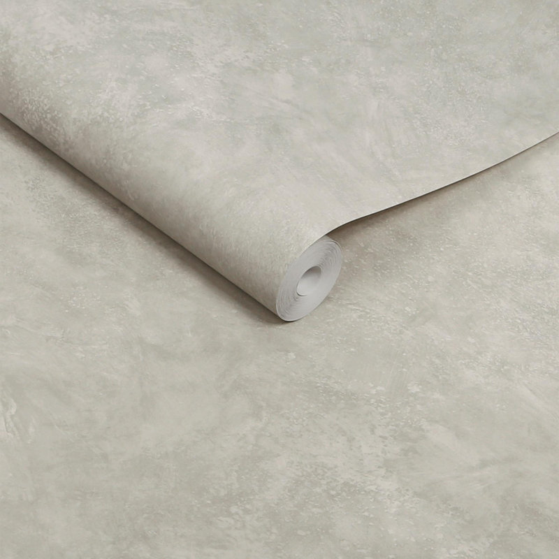 Abigail Ahern Urbanite Tadelakt 10m x 52cm Textured Matte Wallpaper Roll, Grey