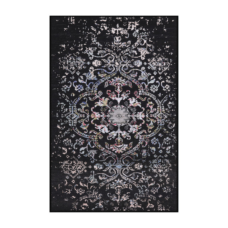 Tapis 100% moderne 2761 de style Mid-Century lavable à la machine, Rectangle 3 pi x 5 pi