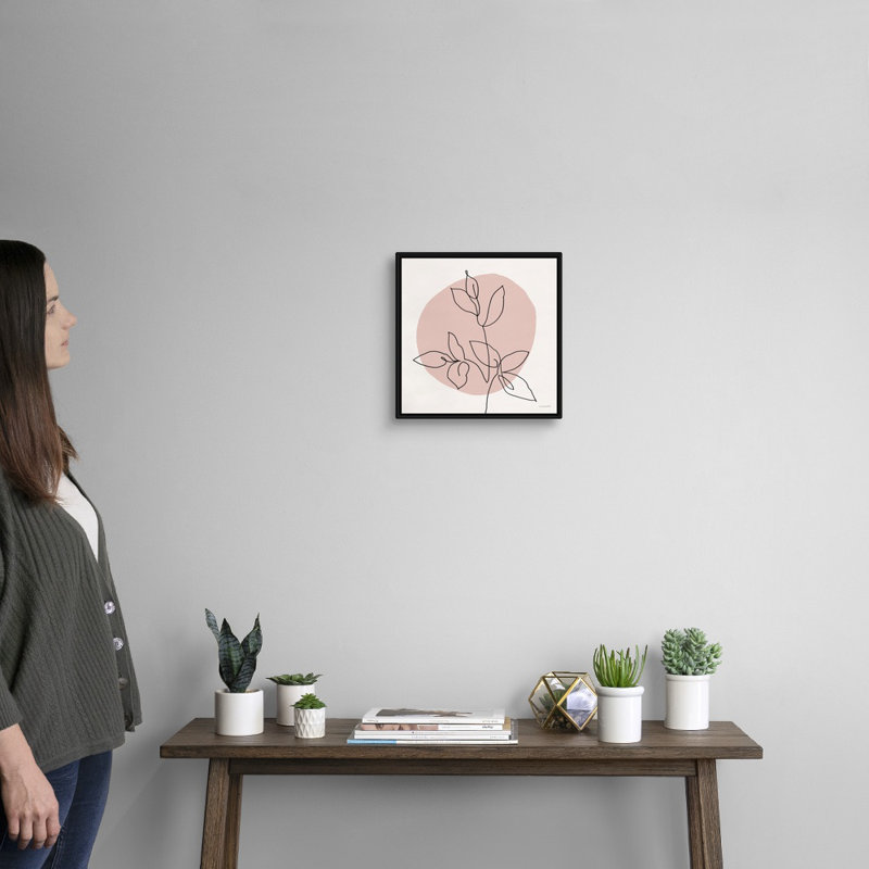 Just Leaves 04, art mural sur toile, Toile avec cadre noir, H 14 po x l 14 po