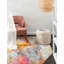 Tapis abstrait bleu / gris / orange Octagon-69786824