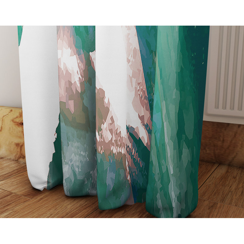 Paire de rideaux semi-transparents Paintstroke, l 40 po x L 52 po