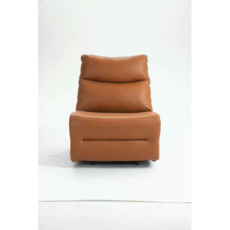 Fauteuil inclinable Zaiyah, Similicuir orange
