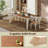 Deral 6-piece Farmhouse Wood Dining Set with Bench, Brown & White-751037550