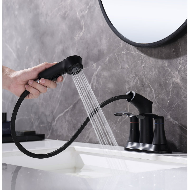 Centerset 2-handle Bathroom Faucet, Matte Black