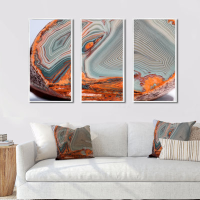 «Beautiful Lake Superior Agate», reproduction sur toile flottante 3 pièces