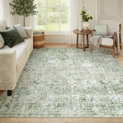 Tapis lavable rétro Tribal Cashmere