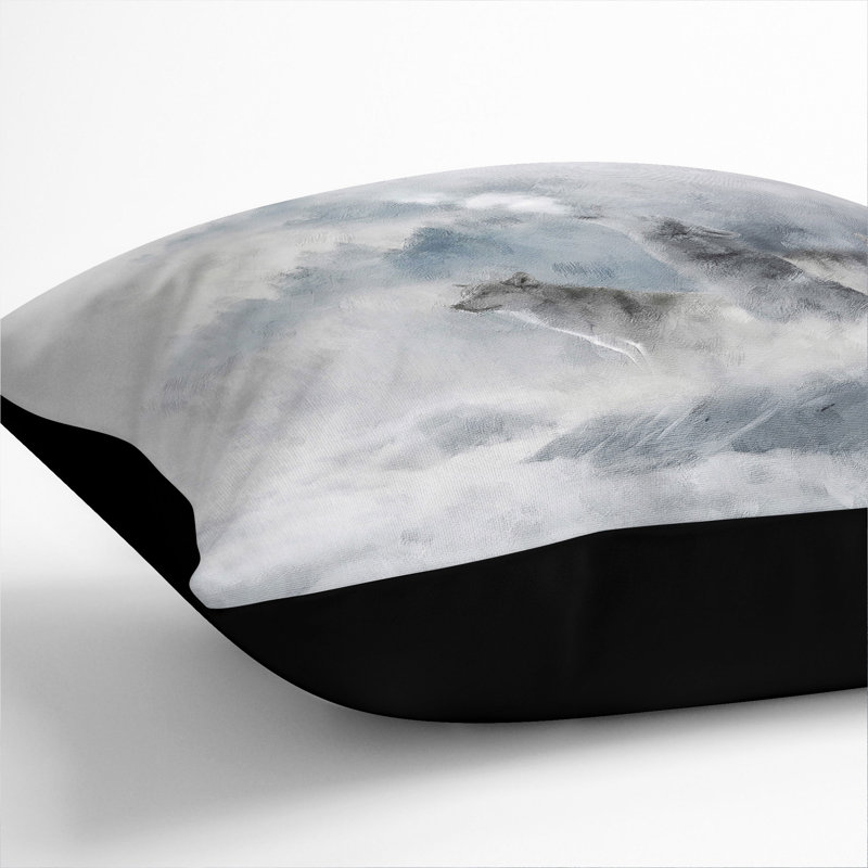 Square Cushion, Black, 55cm H x 55cm W x 20cm D