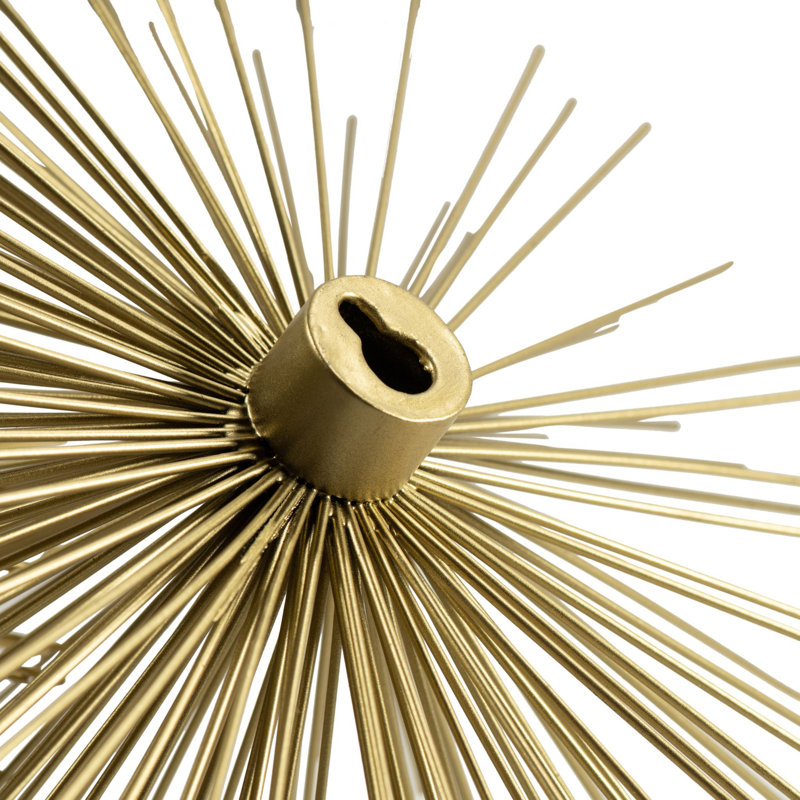 Décoration murale en métal Spike, H 3,5 po x l 6 po x P 6 po
