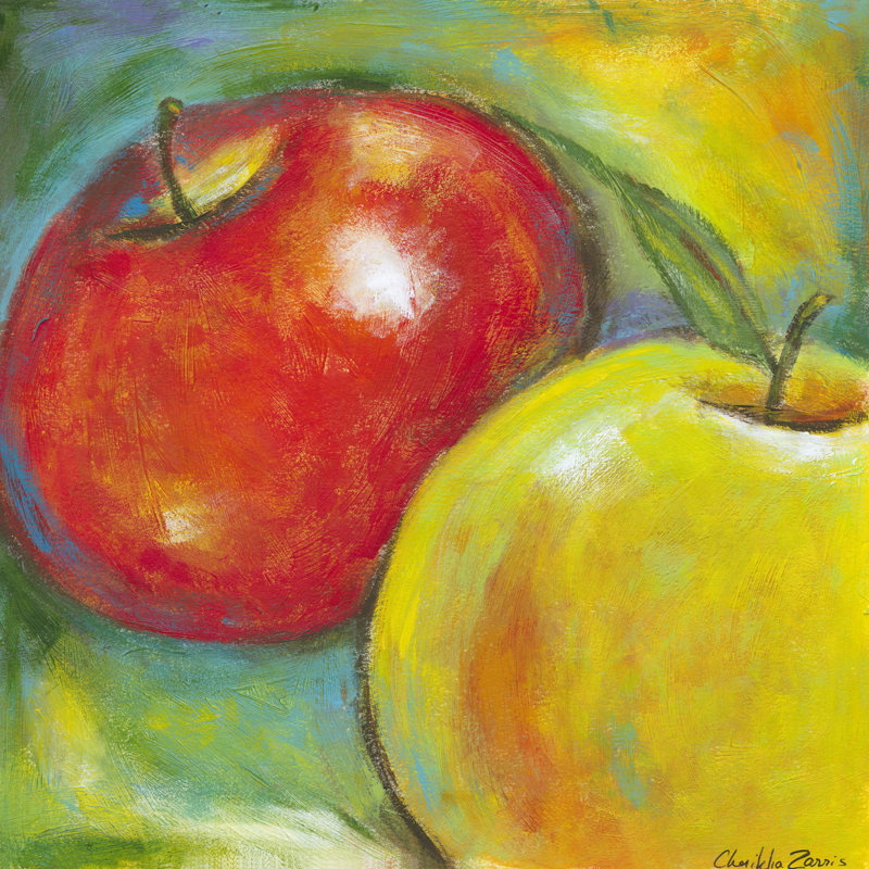Abstract Fruits IV by Chariklia Zarris - Wrapped Canvas Painting, 30cm H x 30cm W x 3.8cm D