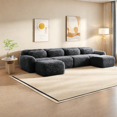 Premium Plush U-shaped Sofas, Ergonomic Design, Versatile For Living Rooms