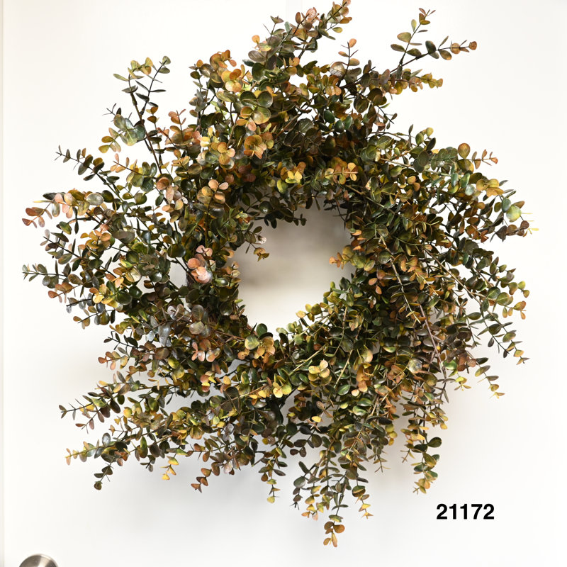 Mini couronne d'eucalyptus 26 po Farmhouse Fall Autumn