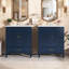 Ensemble de meuble-lavabo rétro avec double lavabo et rangement flexible