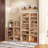 Foldable One-Piece Shoe Storage Rack Cabinet, Tool-Free Quick Assembly, Magnetic Clear Door, 7-Tier 28-Pair Capacity, Portable Closet and Entryway Organizer-2051592937