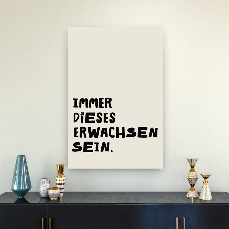 Immerdieseserwachsensein, impression d'art moderne minimaliste, 36" H x 24" W