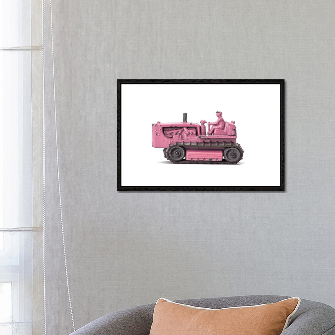 Bulldozer WhitePink von Saint And Sailor Studios - Gallery-Wrapped Canvas Giclée on Canvas