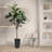 Fake Plants 82.6'' Tall Artificial Fiddle Leaf Fig Tree in Black Pot for Home Office Décor