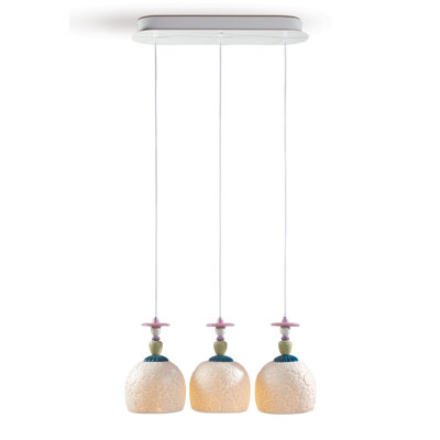 Luminaire suspendu en dôme pour îlot de cuisine 3 lumières Mademoiselle