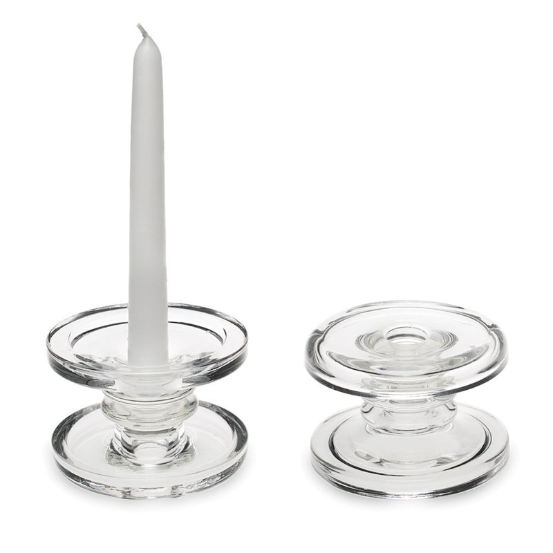 Chandelle de table en verre 4,5 po