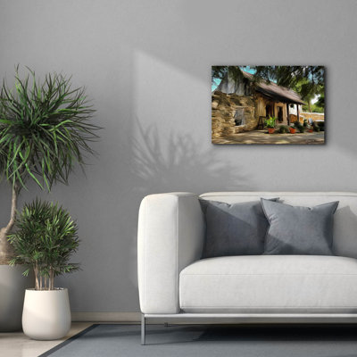  «Mission House 02» par Dante Plata, art mural sur toile, 26 po x 18 po