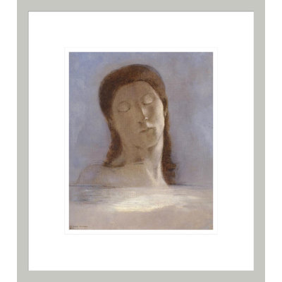 «Fermé les yeux» par Odilon Redon, impression giclée sur cadre