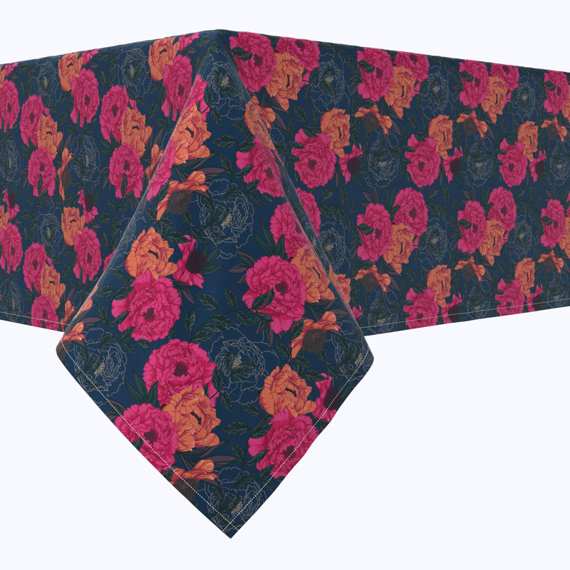 Rectangular Tablecloth, 100% Cotton, Floral 231, 104" x 60"