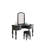 Contemporary Bedroom Vanity With Wood And Storage Stool - Modern Style Classic Nailhead Trim Mirror Included