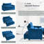 Lit escamotable 3 en 1 multifonctionnel en velours
