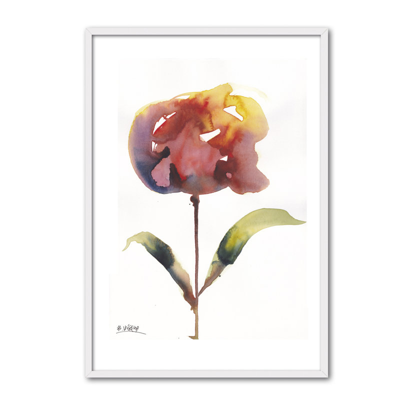 Nature Flor Caldero by Bruno Vázquez - Single Picture Frame Painting, 90cm H x 60cm W x 3cm D