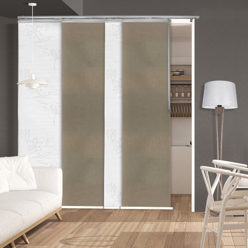 Rails extensibles semi-transparents à panneau simple à 3 panneaux l 36 po à 66 po x H 94 po, largeur de panneau 23,5 po