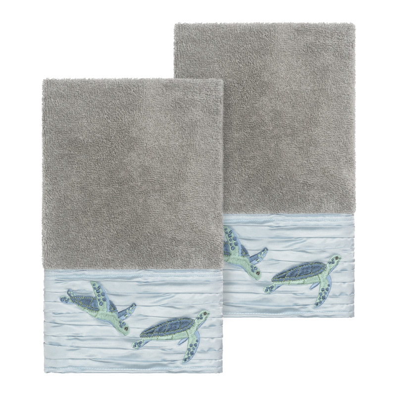 Débarbouillette en coton Mia, Gris foncé