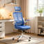 Chaise de bureau ergonomique en maille respirante avec appui-tête réglable, soutien lombaire, dossier inclinable de 90° à 125°, coussin d'assise en mousse à mémoire de forme, roulettes silencieuses, capacité de charge de 136 kg (kaki, noir, gris, bleu, blanc et noir)-426566811