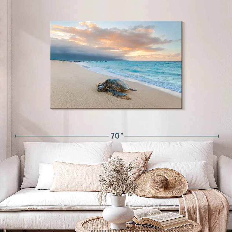 Turtle Sunset, 30" H x 45" W