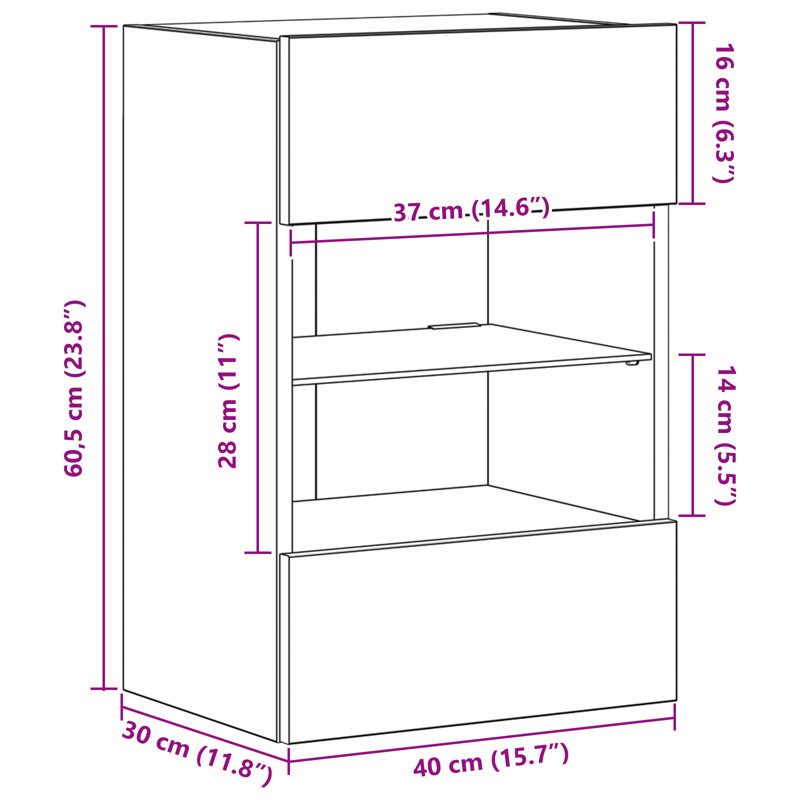 Burgues TV Stand for TVs up to 24", Sonoma Oak