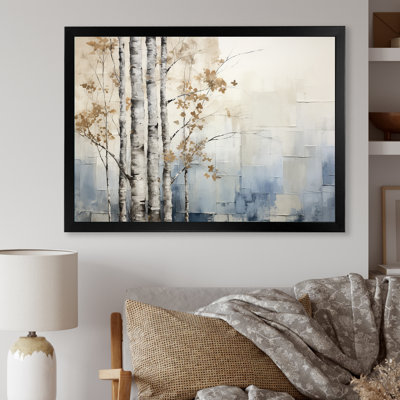 «Blue and White Forest Winter Harmony», impressions encadrées