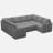 Seybert Modern U-Shaped Velvet Chenille Sectional Sofa For Living Room-2005509184