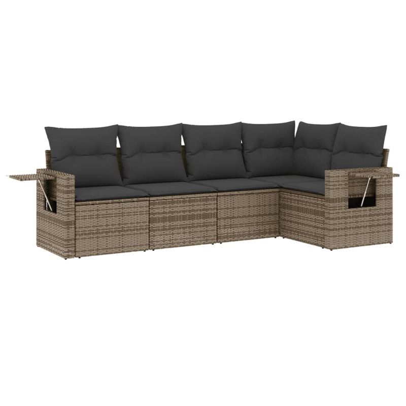Vidaxl Garden Sofa Set Grey, Dark Grey