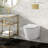 Calice Wall-Hung Toilet Bundle 0.8/1.6 GPF Dual Flush With Flush Plate-108927926