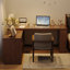 Bureau rectangulaire en bois massif brun noisette-1145623493-1145623489