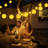 Outdoor 40 - Bulb 393.7'' Solar Powered LED Shaded String Light-1586076796