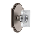 Grandeur Concealed Screw Mechanism Rectangular Knob with Arch Rosette