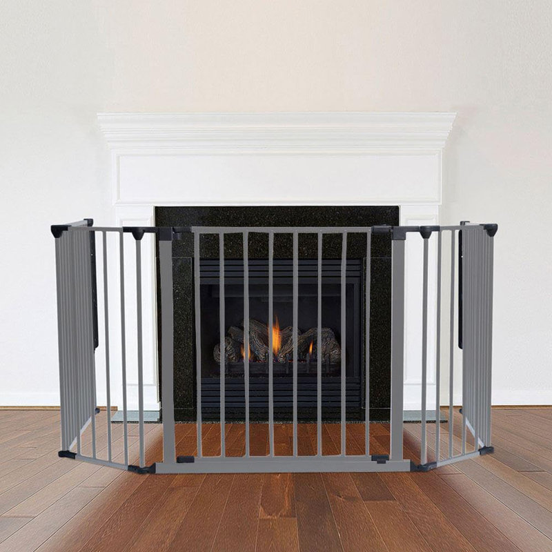 Metal Fireplace Screen, 70cm H x 104cm W x 88cm D